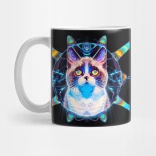 Psychedelic Space Kitty Mug